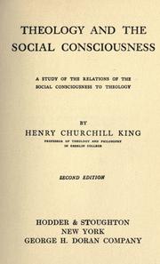 Cover of Theology and the social consciousness by Henry Churchill King