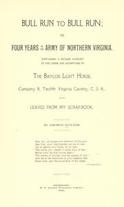 Front cover of Bull run to Bull run by George Baylor