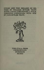 Front cover of Synge and the Ireland of his time by William Butler Yeats