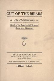 Front cover of Out of the briars by A. H. Newton