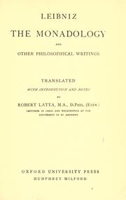 Cover of Prose works by Gottfried Wilhelm Leibniz
