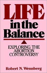 Front cover of Life in the balance by Robert N. Wennberg