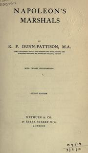 Front cover of Napoleon's marshals by Richard Phillipson Dunn-Pattison