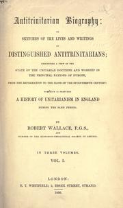 Cover of Antitrinitarian biography by Wallace, Robert