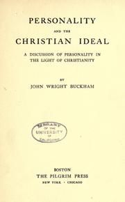 Front cover of Personality and the Christian ideal by Buckham, John Wright