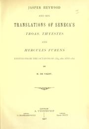 Front cover of Jasper Heywood and his translations of Seneca's Troas, Thyestes and Hercules furens by Seneca the Younger