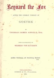 Cover of Reineke Fuchs by Johann Wolfgang von Goethe