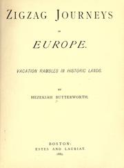 Cover of Zigzag journeys in Europe by Hezekiah Butterworth