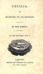 Front cover of Cecilia by Fanny Burney