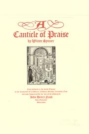 Front cover of A canticle of praise by Witter Bynner