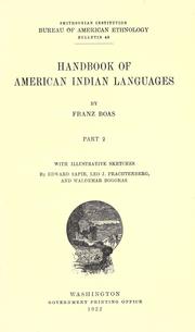 Cover of Handbook of American Indian languages by Franz Boas