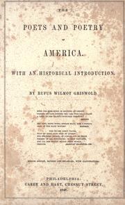 Cover of The poets and poetry of America by Rufus W. Griswold