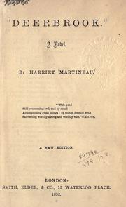 Cover of Deerbrook by Harriet Martineau