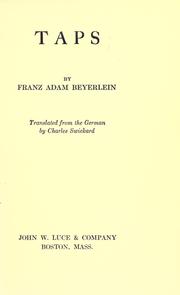 Cover of Taps by Franz Adam Beyerlein