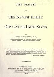 Front cover of The oldest and the newest empire by William Speer