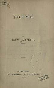 Cover of Poems by Campbell, John