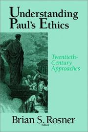 Cover of Understanding Paul's ethics by Brian S. Rosner