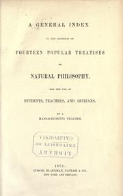 Front cover of A general index to the contents of fourteen popular treatises on natural philosophy by A Massachusetts teacher