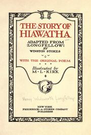 Front cover of The story of Hiawatha by Henry Wadsworth Longfellow