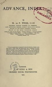 Front cover of Advance, India! by Webb, Montagu de Pomeroy Sir