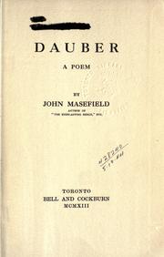 Cover of Dauber by John Masefield