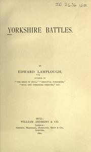 Cover of Yorkshire battles by Edward Lamplough