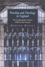 Cover of Worship and theology in England by Horton Davies