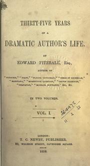 Front cover of Thirty-five years of a dramatic author's life by Edward Fitzball