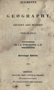 Front cover of Elements of geography, ancient and modern by Joseph E. Worcester