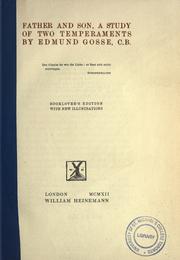 Front cover of Father and son, a study of two temperaments by Edmund Gosse