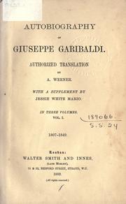 Cover of Memorie autobiografiche by Garibaldi, Giuseppe