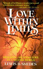 Cover of Love within limits by Lewis B. Smedes