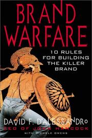 Cover of Brand warfare by David F. D'Alessandro