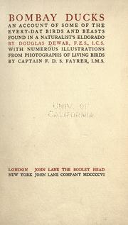 Cover of Bombay ducks by Dewar, Douglas