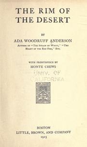 Front cover of The Rim of the Desert by Ada Woodruff Anderson
