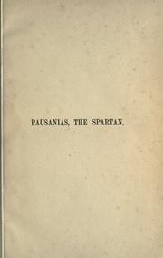 Cover of Pausanias, the Spartan by Edward Bulwer Lytton, Baron Lytton