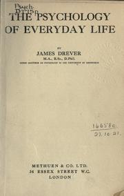 Cover of The psychology of everyday life by Drever, James