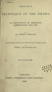 Cover of Technik des dramas by Gustav Freytag