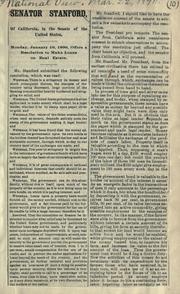 Cover of [Speeches, etc.] by Leland Stanford