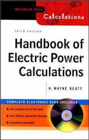 Front cover of Handbook of Electric Power Calculations by H. Wayne Beaty