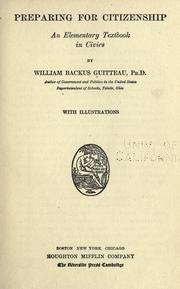 Cover of Preparing for citizenship by William Backus Guitteau