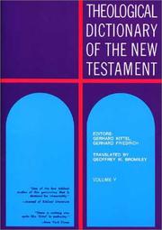 Cover of Theological dictionary of the New Testament by Gerhard Friedrich