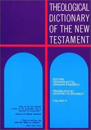 Front cover of Theological Dictionary of the New Testament (Volume VI) by Gerhard Friedrich