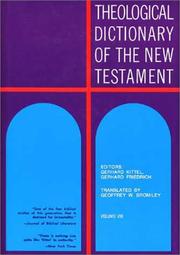Cover of Theological dictionary of the New Testament by Kittel, Gerhard