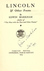 Cover of Lincoln & other poems by Edwin Markham
