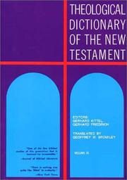 Cover of Theological dictionary of the New Testament by Gerhard Friedrich