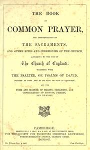 Cover of Book of common prayer by Church of England