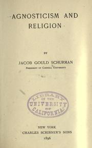 Cover of Agnosticism and religion by Jacob Gould Schurman