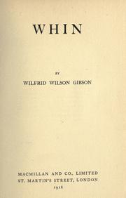 Cover of Whin by Wilfrid Wilson Gibson