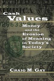 Cover of Cash Values by Craig M. Gay